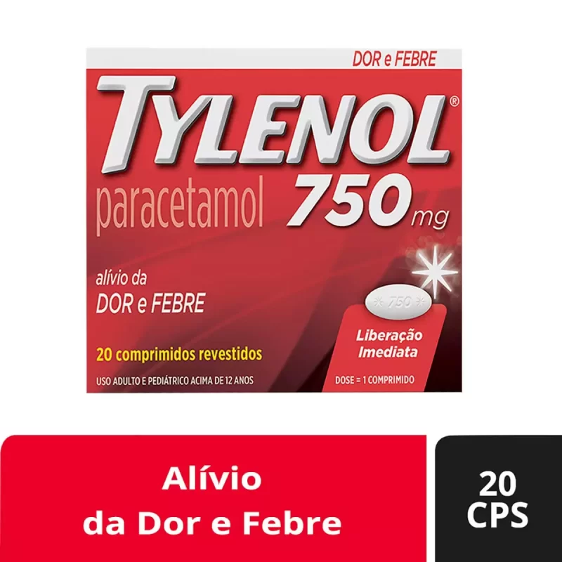 7896212422517 Tylenol 750mg c/ 20 Comprimidos