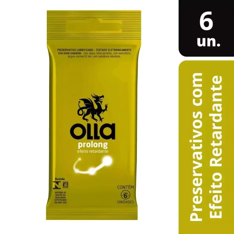 7896222718365 Preservativo Olla Prolong c/ 6 Camisinhas