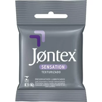 Preservativo Jontex Sensation Texturizado c/ 3 Camisinhas