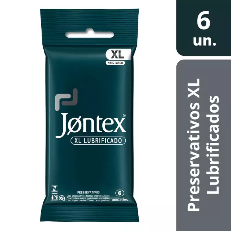 7896222720344 Preservativo Jontex Sensitive XL c/ 6 Camisinhas