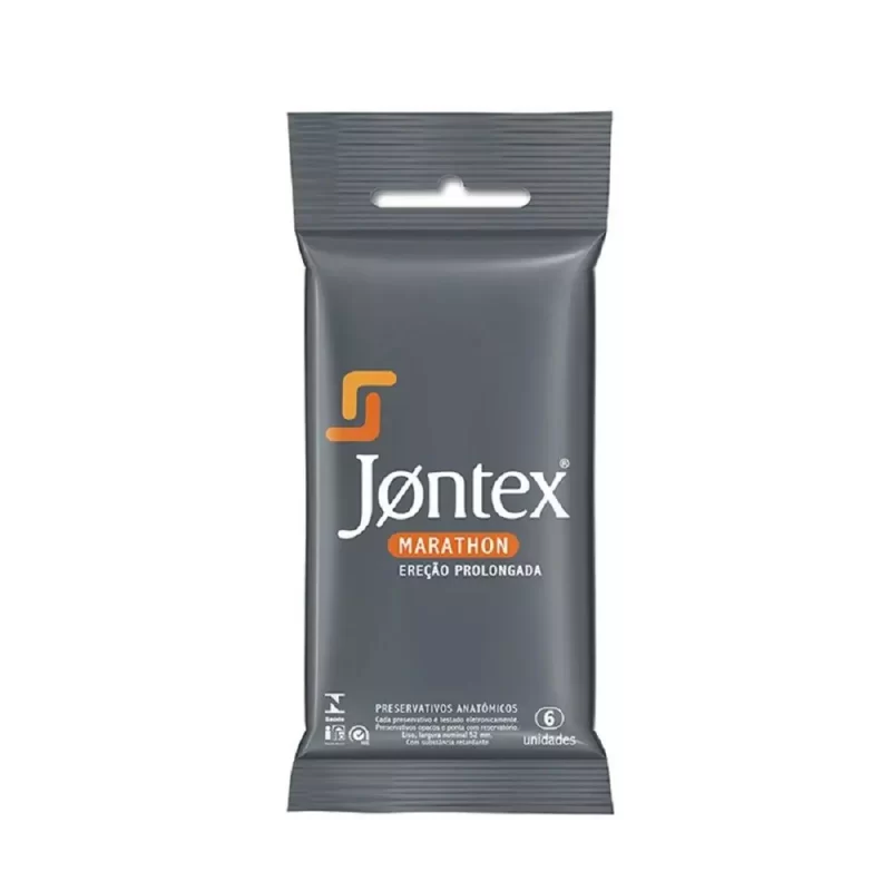 7896222720382 Preservativo Jontex Marathon c/ 6 Camisinhas