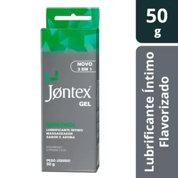 Jontex Gel Lubrificante Íntimo Massageador 3 em 1 Mentol 50g