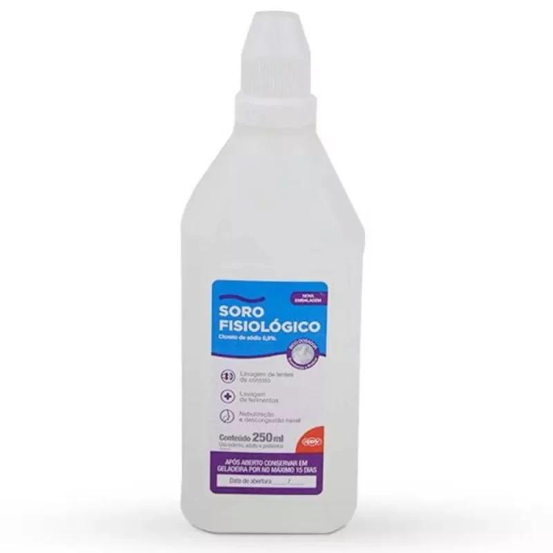 7896230304567 Soro Fisiológico ADV 0,9% Cloreto de Sódio 250mL