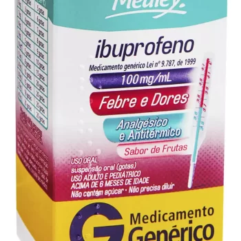 Ibuprofeno Gotas Sabor de Frutas 100mg 20mL Genérico Medley
