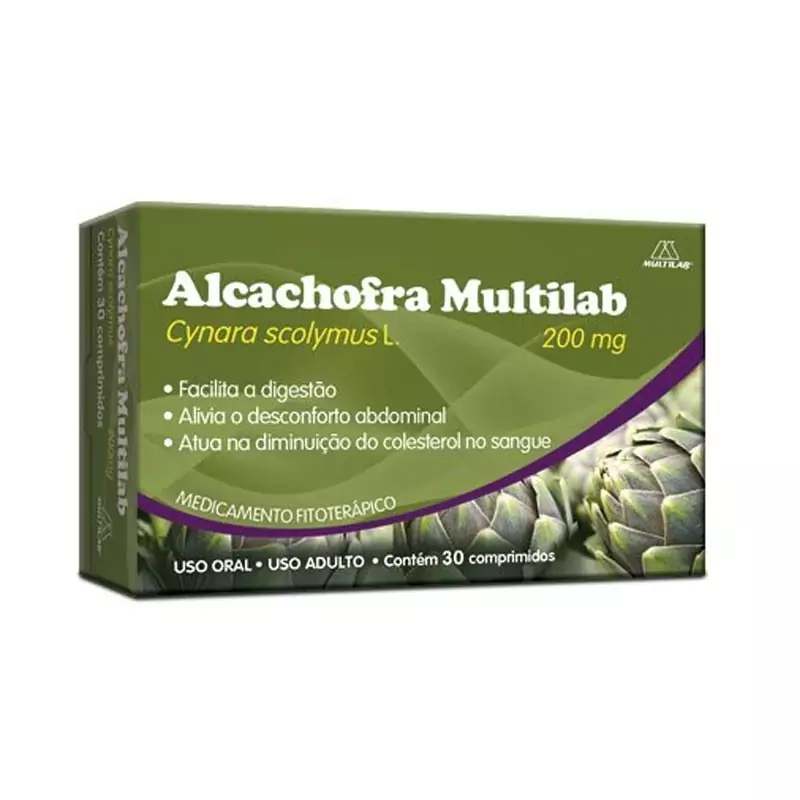 7896472515349 Alcachofra Multilab 200mg c/ 30 Comprimidos