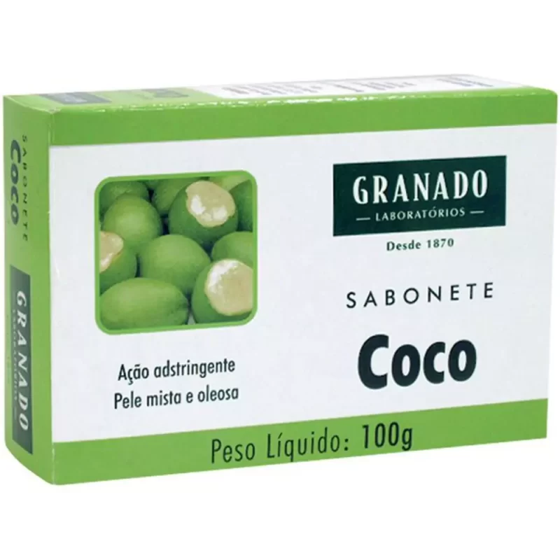 7896512900050 Granado Sabonete Vegetal de Glicerina Coco 100g