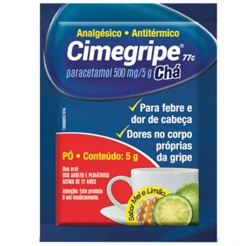 Cimegripe Chá Sabor Mel e Limão Sachê 500mg/g 5g