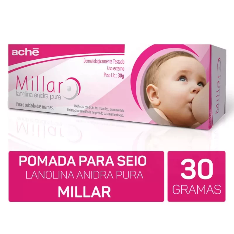 7896658000089 Millar Creme Protetor de Mamilos c/ Lanolina 30g