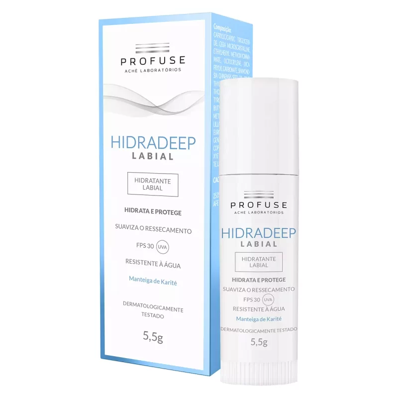7896658013331 Hidradeep Labial Hidratante Protetor p/ os Lábios FPS30 5,5g
