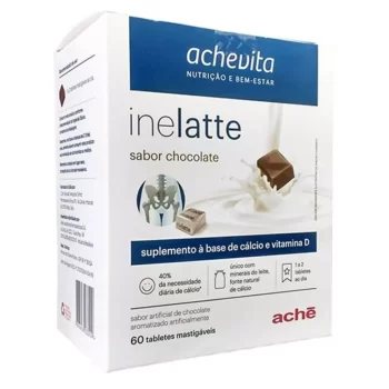 Inelatte Sabor Chocolate c/60 Tabletes Mastigáveis c/ Açúcar