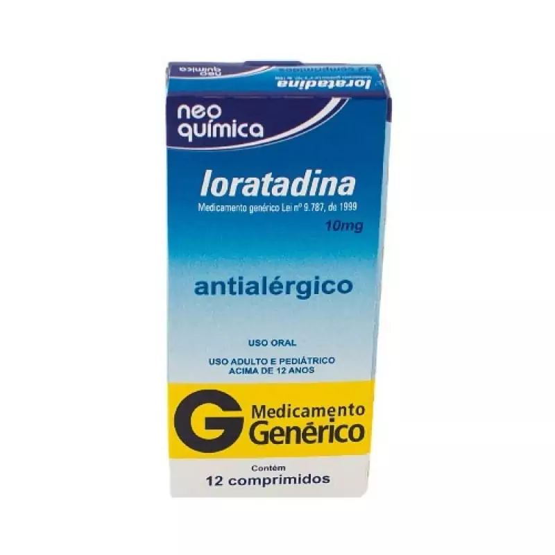 7896714213040 Loratadina 10mg c/ 12 Comprimidos Genérico Neo Quimica