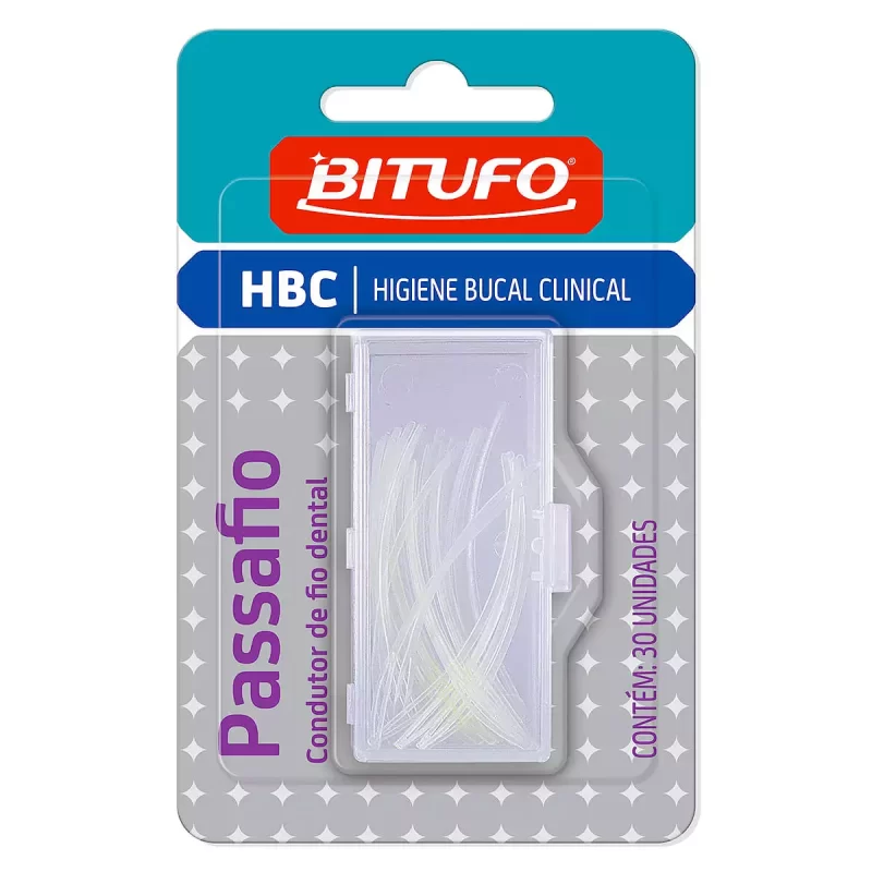7897144600752 Fio Way Passador de Fio Dental Bitufo c/ 30 Unidades