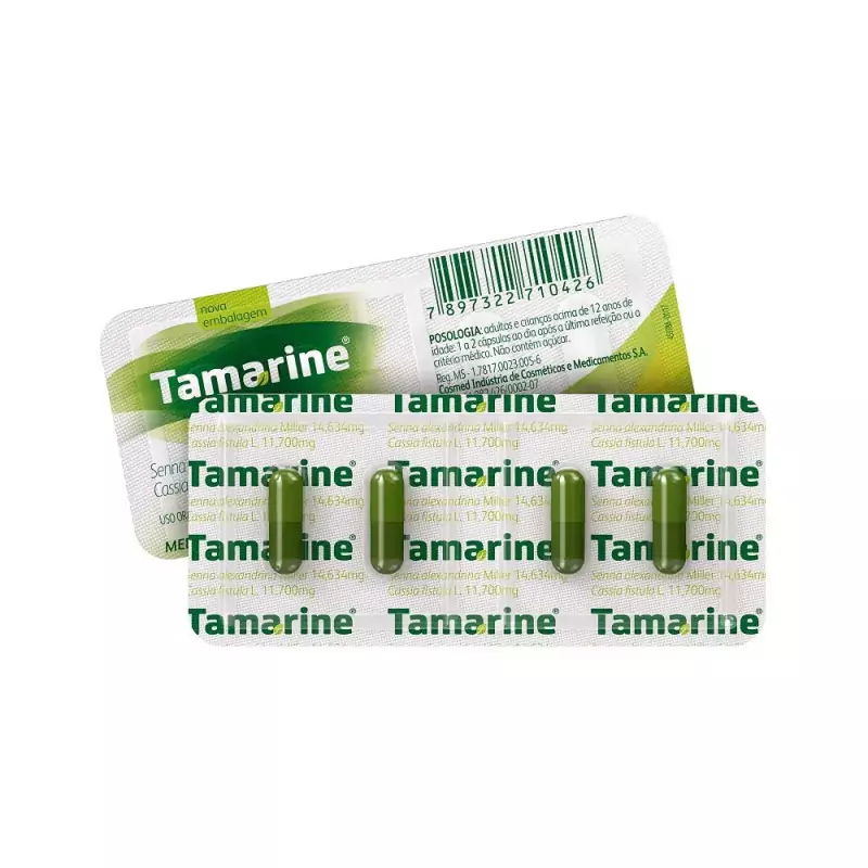 7897322710426 Tamarine 6mg de Senosídeos c/ 4 Cápsulas