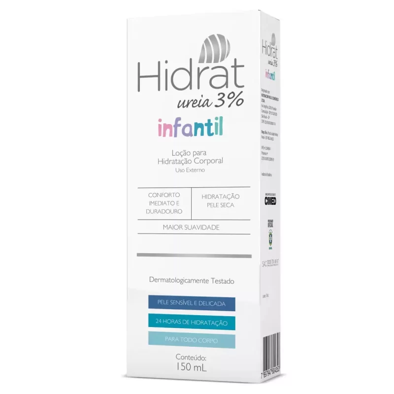 7897947604353 Hidrat Uréia 3% Loção Hidratante Corporal Infantil 150mL