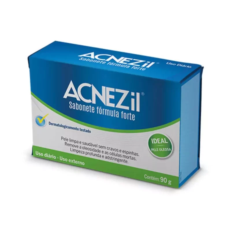 7897947611177 Acnezil Sabonete Facial Fórmula Forte 90g
