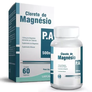 Cloreto de Magnésio Magnezium P.A Lapon 500mg 60 Cáps