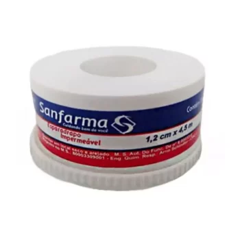 Esparadrapo Impermeável Sanfarma 12mmx4,5cm
