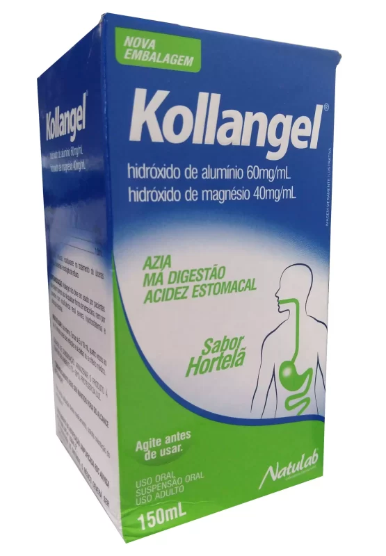 7898133136092 Kollangel Antiácido Solução Oral Sabor Hortelã 150mL