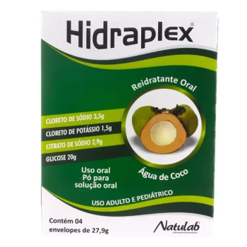Sais Para Reidratação Hidraplex Sabor Água de Coco c/ 4 Env
