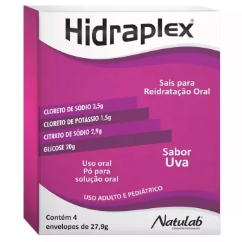 Sais Para Reidratação Hidraplex Sabor Uva c/ 4 Envelopes