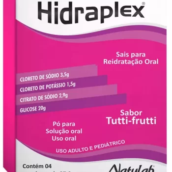 Sais Para Reidratação Hidraplex Sabor Tutti-Frutti c/ 4 Env