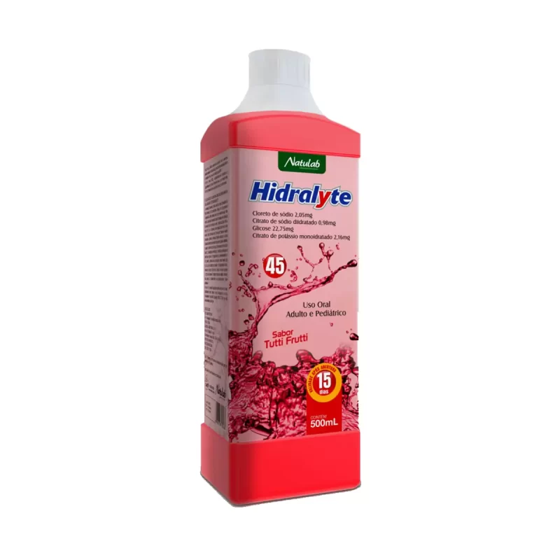 7898133139260 Soro de Reidratação Hidralyte 45 Sabor Tutti-Frutti 500mL