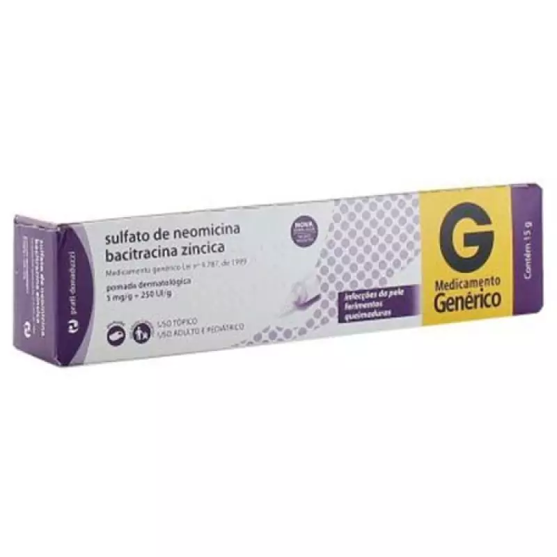 7898148291533 Neomicina+Bacitracina Pomada 15g Genérico Prati Donaduzzi