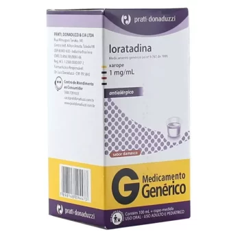 Loratadina Xarope 1mg 100mL +Copo Genérico Prati Donaduzzi