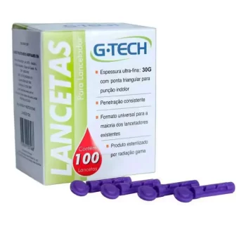 Lancetas G-Tech 30g c/ 100 Lancetas