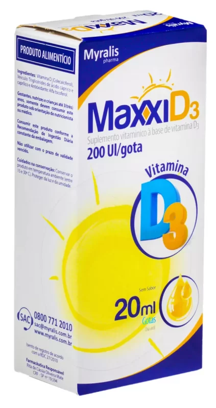 7898430190988 Maxxi D3 Gotas 200UI/mL 20mL