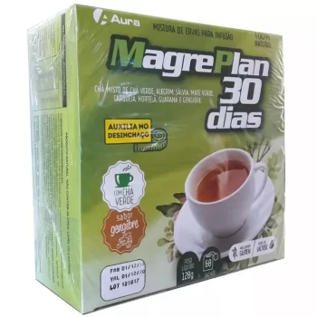 Chá Misto Magreplan 30 Dias Ervas com Chá Verde c/ 60 Sachês