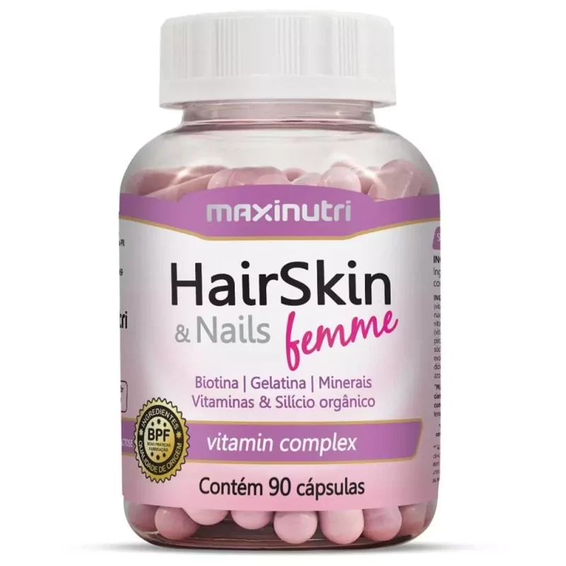 7898927980825 HairSkin & Nails Femme Maxinutri Silício Orgânico c/90 Cáps
