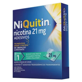 NiQuitin Adesivos Ajuda a Parar de Fumar 21mg c/7 (Etapa 1)