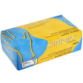 Luva de Latex Supermax Lisa p/ Procedimentos c/100 Grande