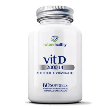Vitamina D 2.000UI Nature Healthy c/ 60 Cápsulas