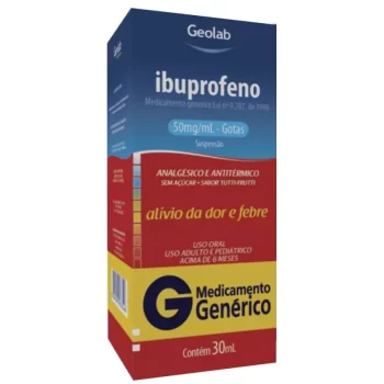 Ibuprofeno Gotas 50mg/mL 30mL Genérico Geolab