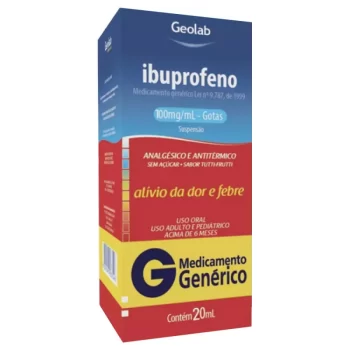 Ibuprofeno Gotas 100mg/mL 20mL Genérico Geolab