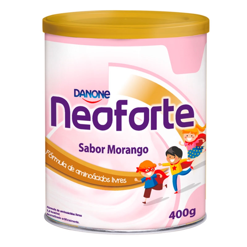 neoforte-morango-com-400g-7c771f5f35 Neoforte Suplemento Infantil Sabor Morango Lata 400g